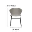 cafe chair is 29 and 3 quarter inches tall and 18 inches wide