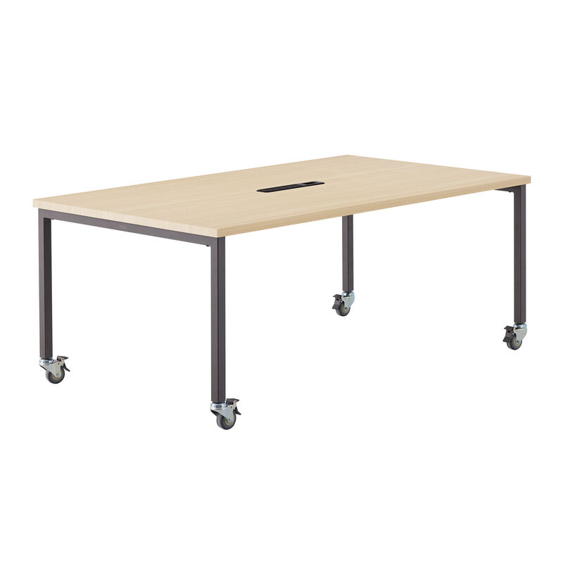 light wood conference table angle view image number null