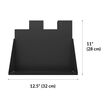 quickflex cubes hanging shelf accessory in black with measurements