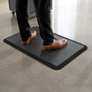 individual standing on a standing mat
