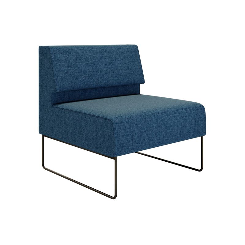 navy armless seat on white background image number null