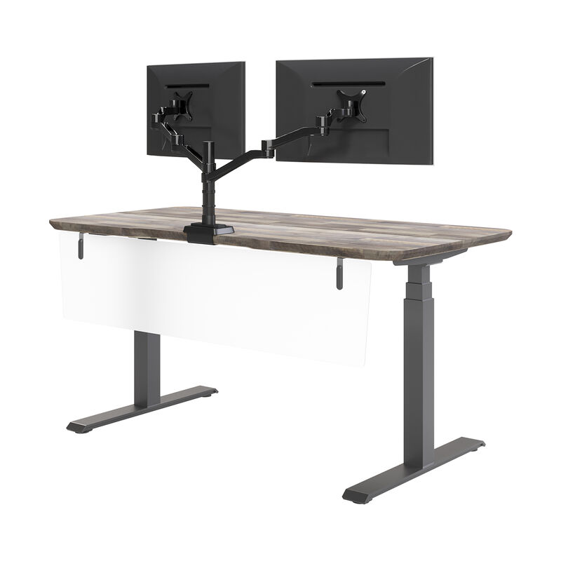 Acrylic Modesty Panel 60 installed on a Electric Standing Desk 60  image number null