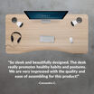 Colin quoted the desk was easy to assemble and the build quality is excellent the curved edge makes it a lot more ergonomic than flat edged desks