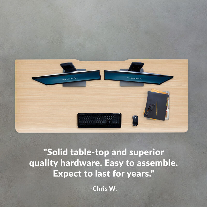chris w. states solid table top and superior quality hardware easy to assemble expect to last for years  image number null