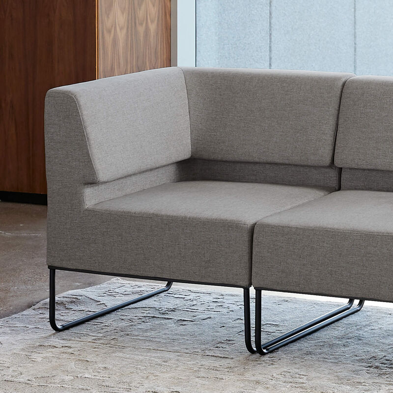 light grey corner seat shown as part of sectional sofa image number null