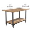 Standing Conference Table Reclaimed Wood is 72 inches wide and 42 inches deep