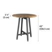 Standing Round Table Reclaimed Wood is 42 inches tall