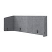 tall privacy desk surround in light grey felt