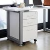File Cabinet White with three drawers under desk
