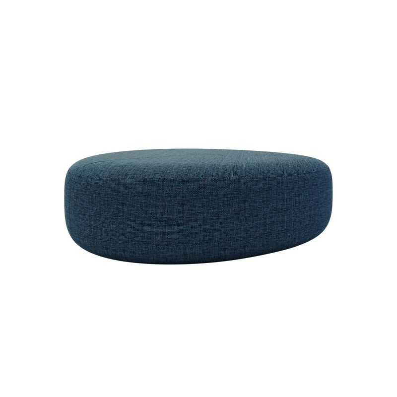 navy large ottoman on white backround image number null