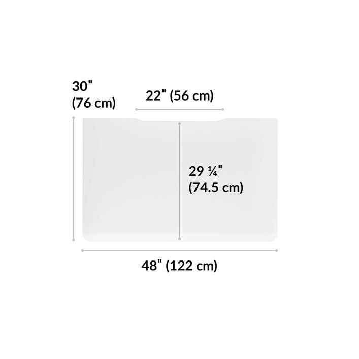 overhead view of standing desktop that is thirty inches deep and forty eight inches wide image number 3