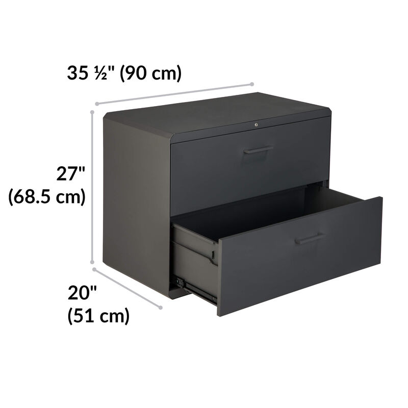 vari lateral file cabinet is 27 inches tall and 35 and a half inches wide image number null
