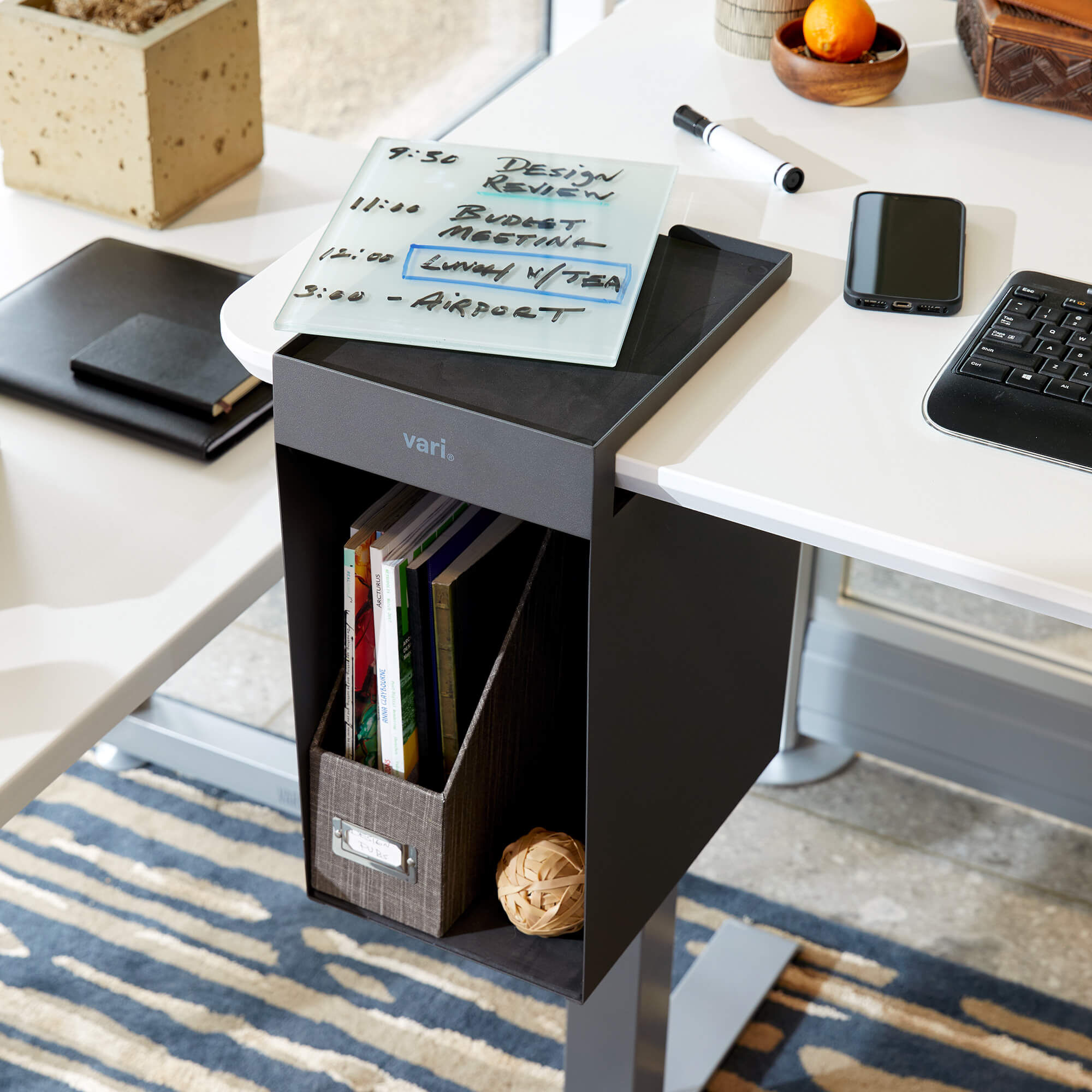 Hanging under store desk storage