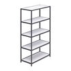 angle view of the 5-tier shelf in white finish