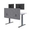 Vari felt panel 48 inch in light gray mounted on desk