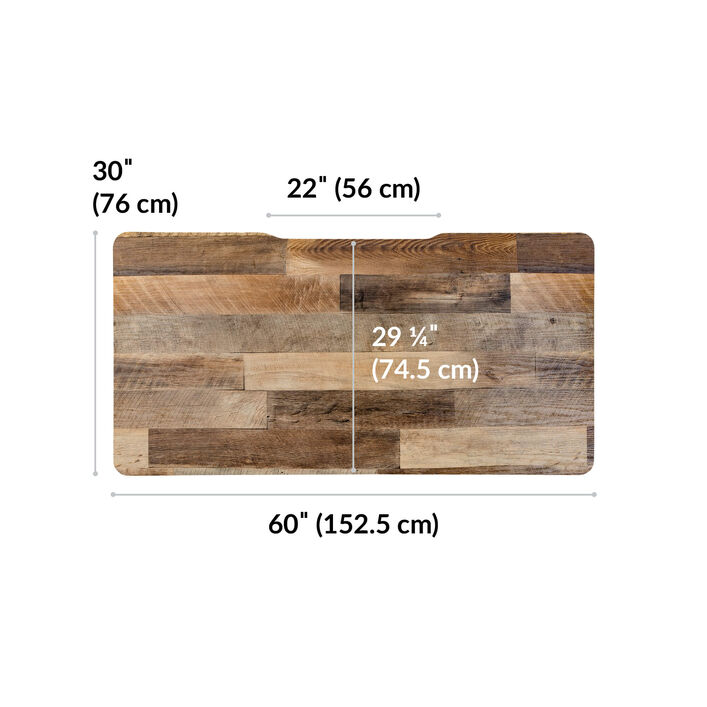 overhead view of standing desktop that is thirty inches deep and sixty inches wide image number 3