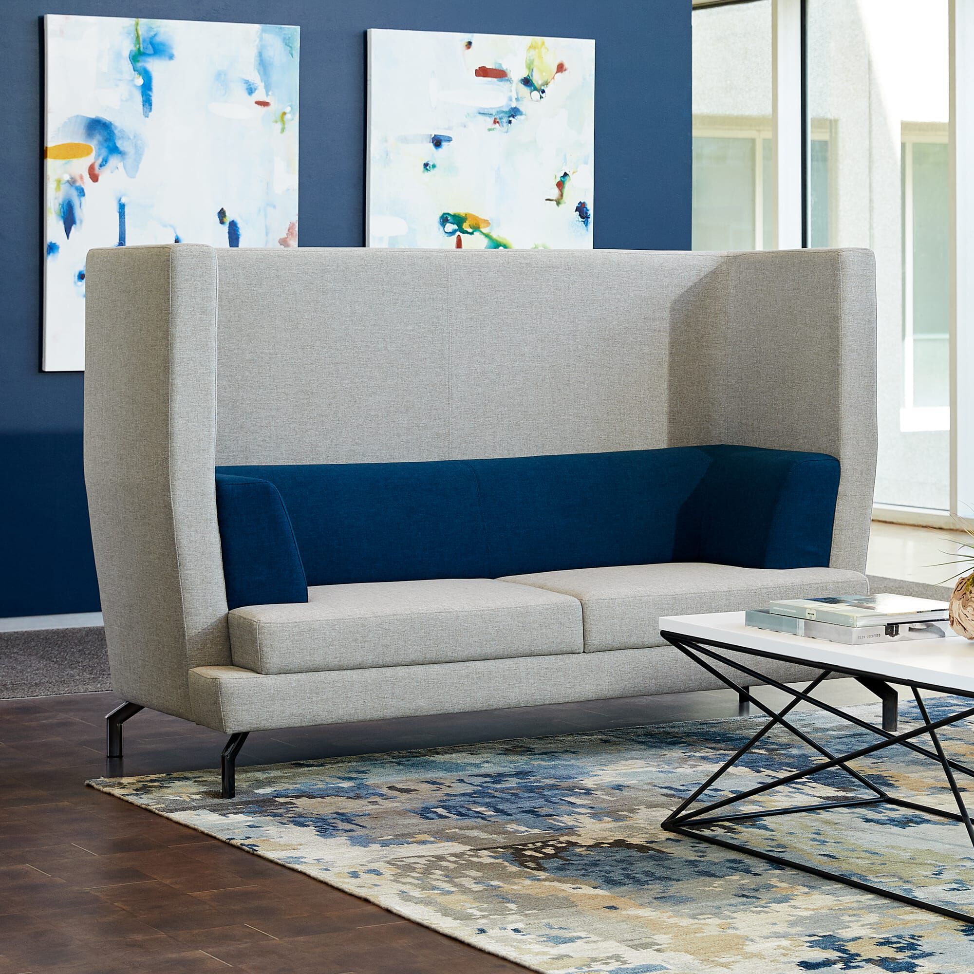 High back sale deep seat sofa