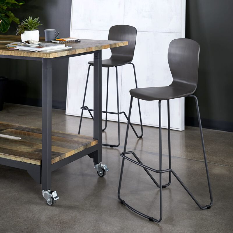 Wood Conference Chair in Dark Gray in office image number null