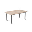 conference table light wood on white background