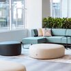 large ottoman in lounge setting