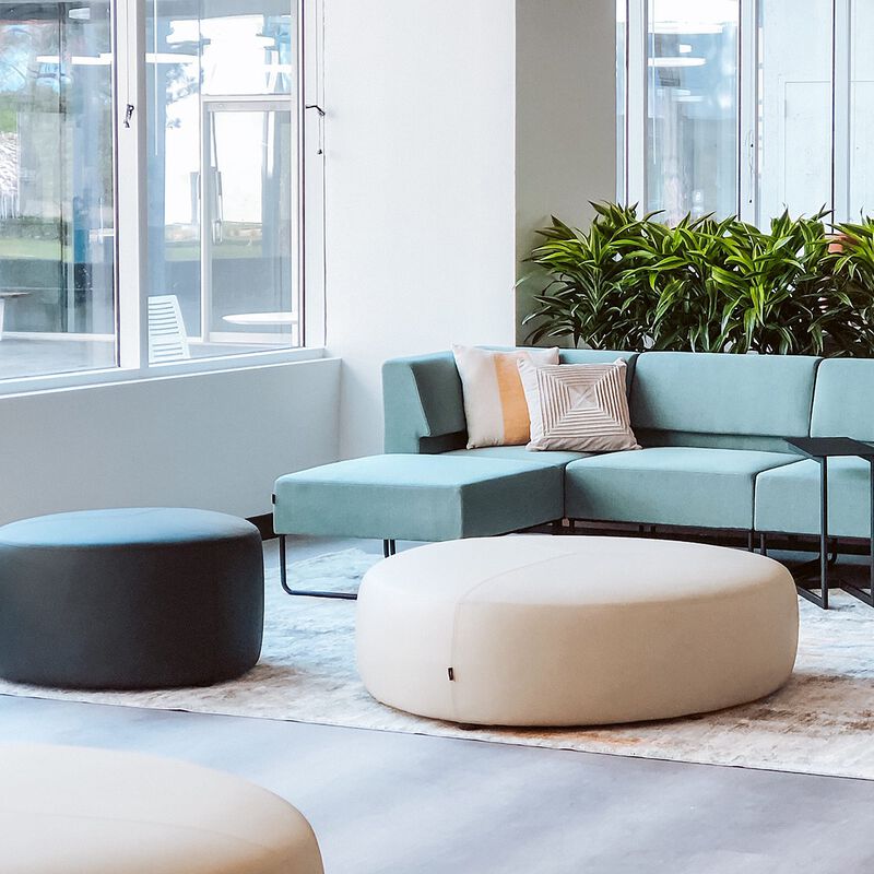 large ottoman in lounge setting image number null
