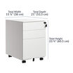 white file cabinet is twenty three and three quarters tall