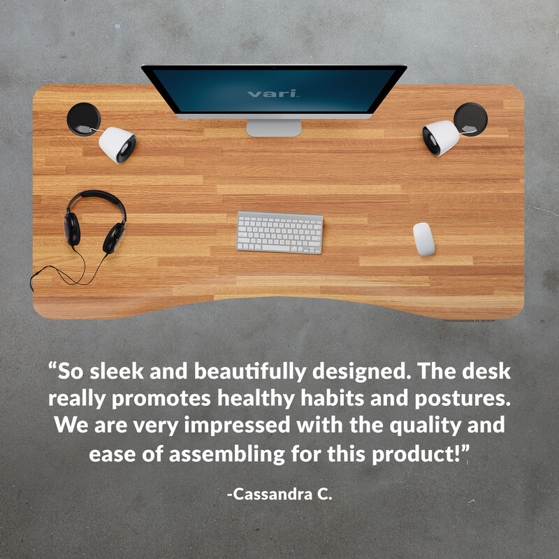 Cassandra quoted that the desk is sleek beautifully designed and impressed with the quality and ease of assembly image number null