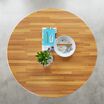 Overhead view of Round Table Butcher Block