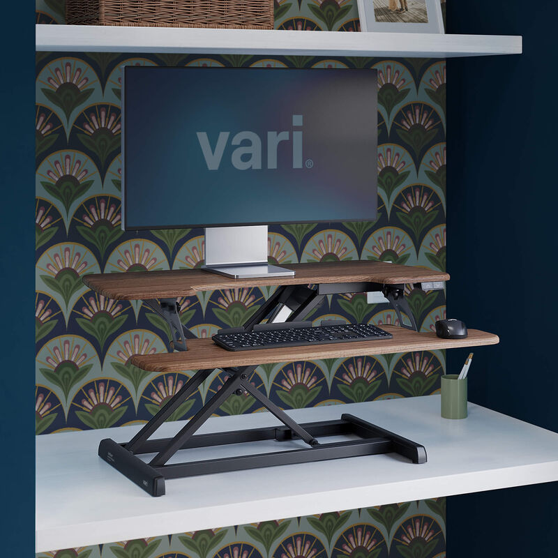 electric converter in a walnut finish in a raised position  image number null