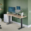 standing desk in a home office setting