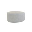 small light grey ottoman on white background