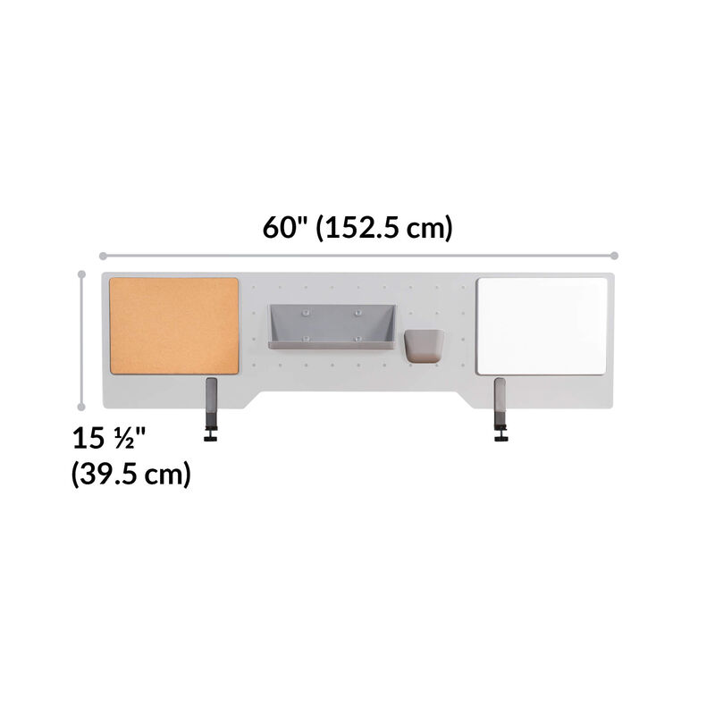 acrylic accessory panel is 60 inches wide and 15 and a half inches tall  image number null