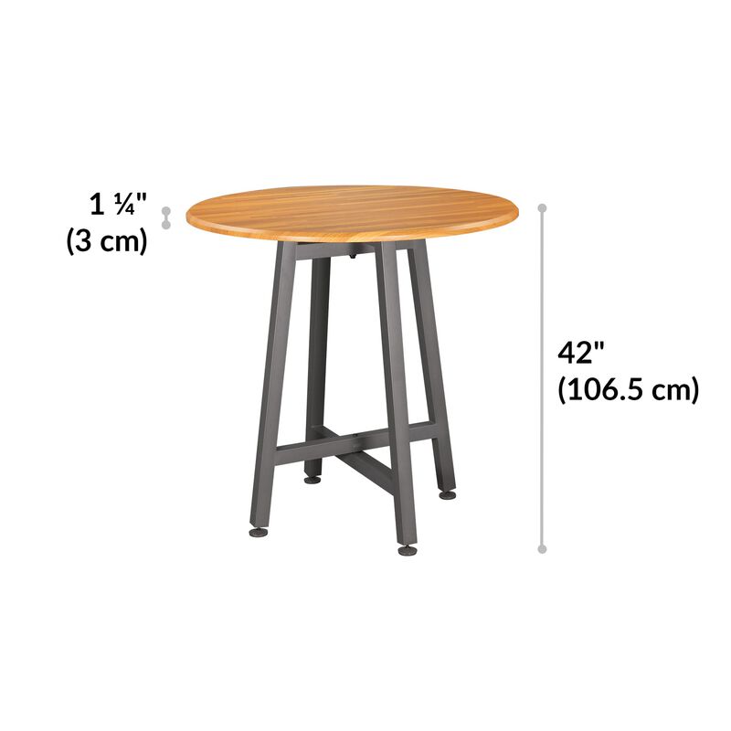 Standing Round Table Butcher Block is 42 inches tall image number null