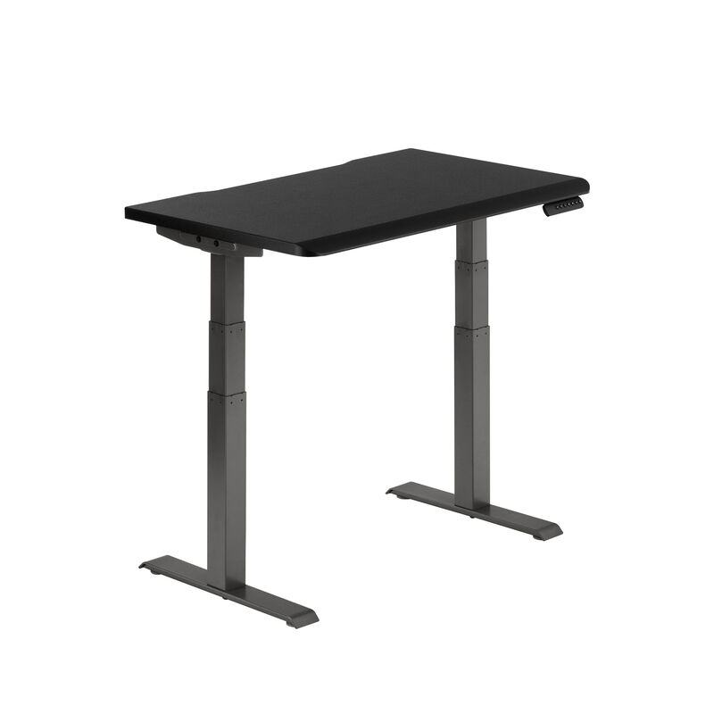 black standing desk with white background image number null