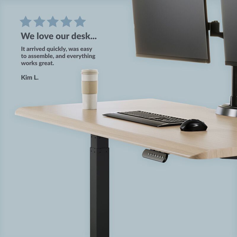 kim l. states we love our desk it arrived quickly was easy to assemble and everything works great with a five star rating with desk showing image number null