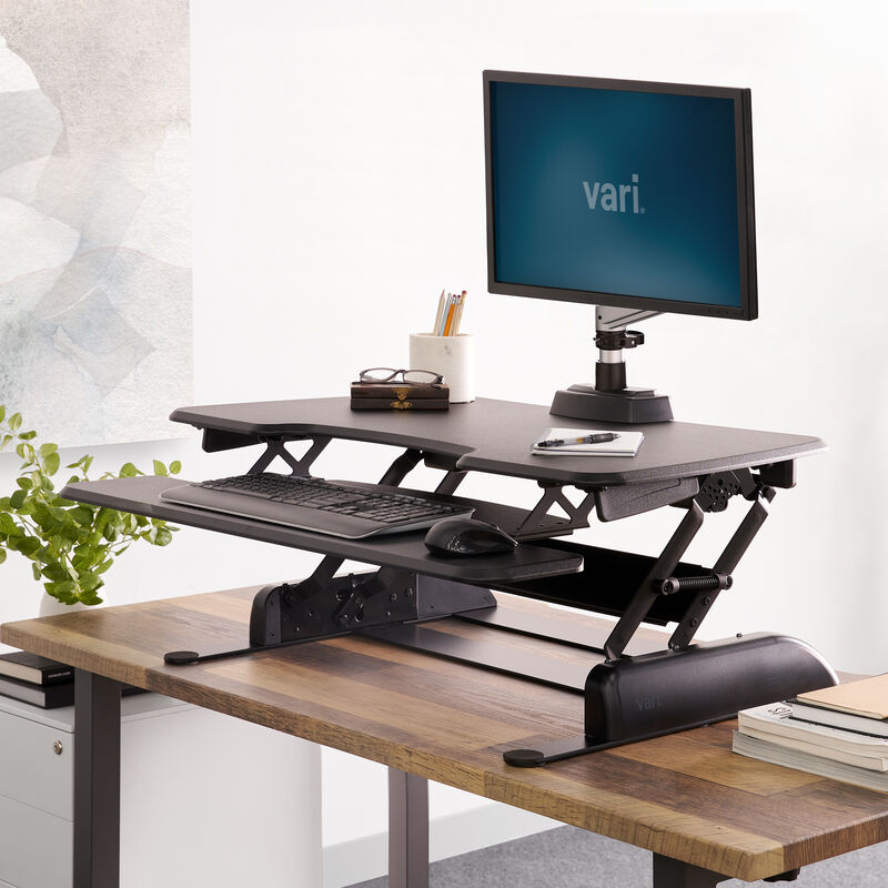 36-Inch Height Adjustable Standing Desk Converter Sit to Stand Riser  Workstation