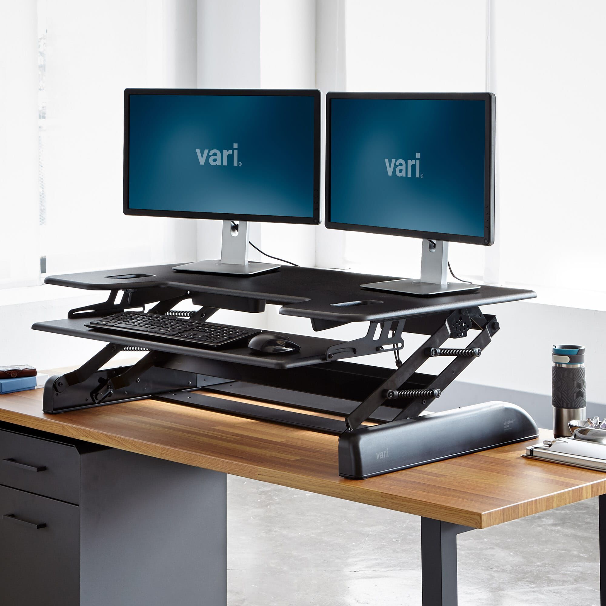 Tall thin shop desk