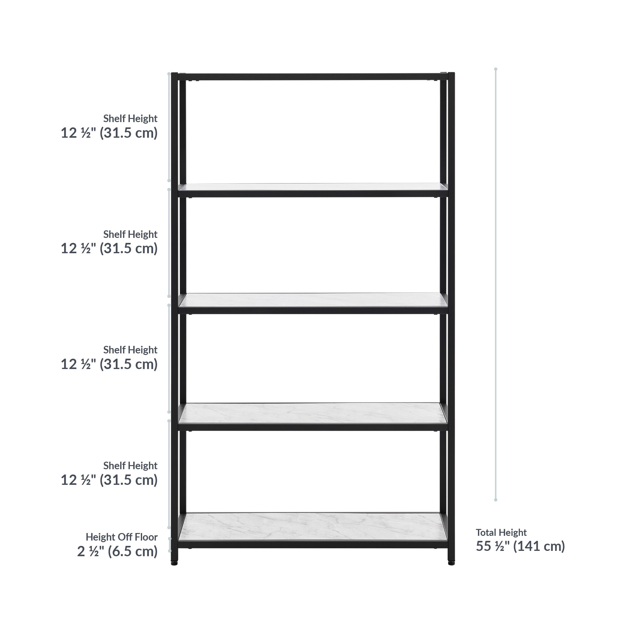 5 tier white shelving unit sale