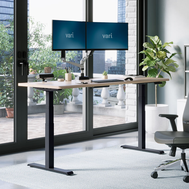 lowered desk in a home office setting image number null