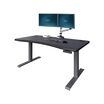 curve electric standing desk 60 by 30 on white background