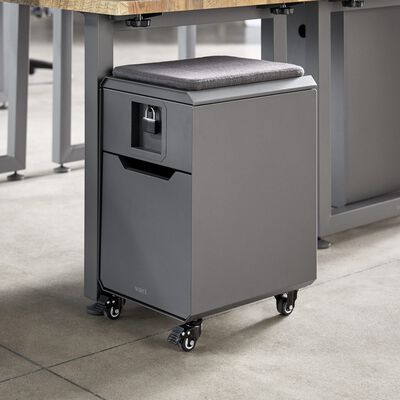 Vari Seated Storage Cabinet, Slate