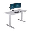 Essential electric standing desk 48 by 24 in white on a white background
