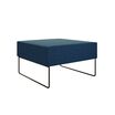 navy ottoman on white background
