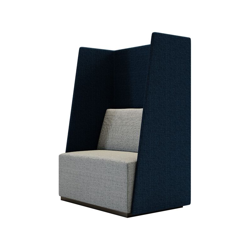 fabric high back chair on white background image number null