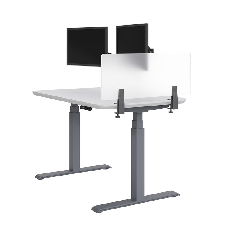 Vari acrylic privacy panel 30 attached to electric standing desk image number null