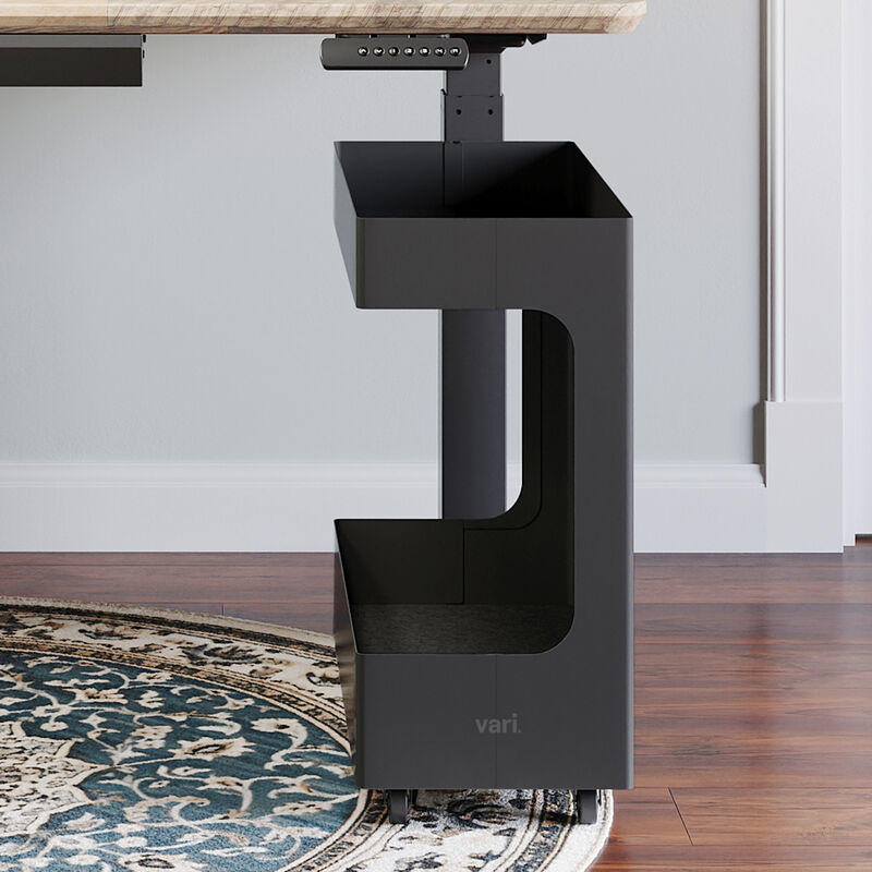 side view of mobile cubby under a desk image number null