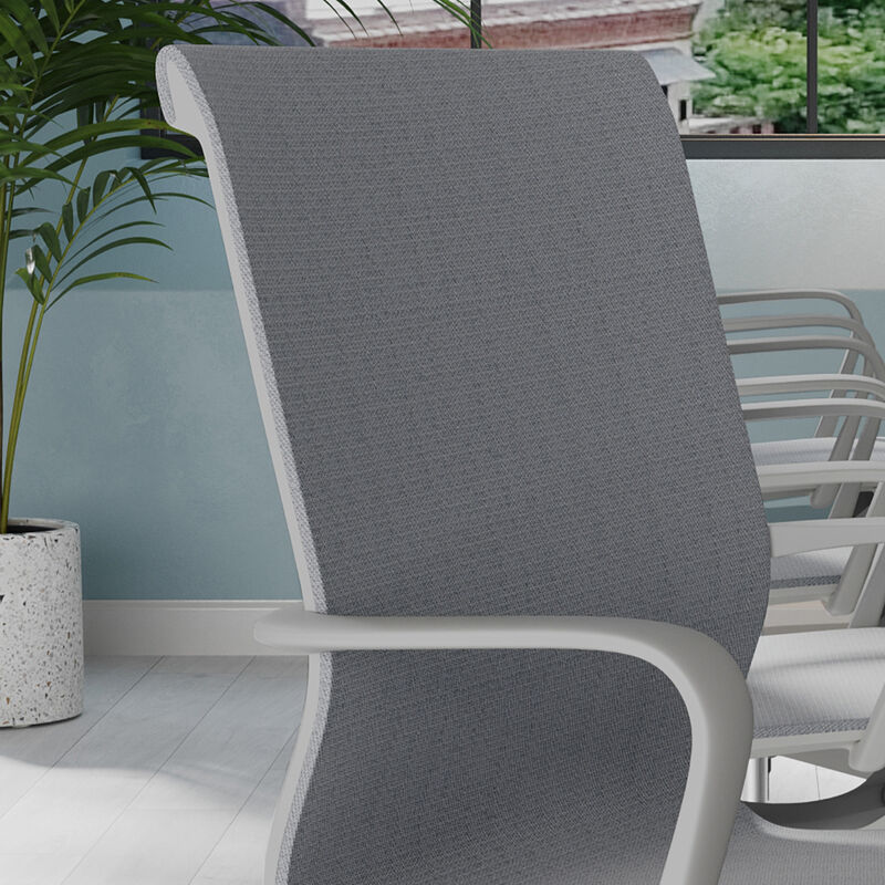 close up view of the fabric on the studio drafting chair image number null