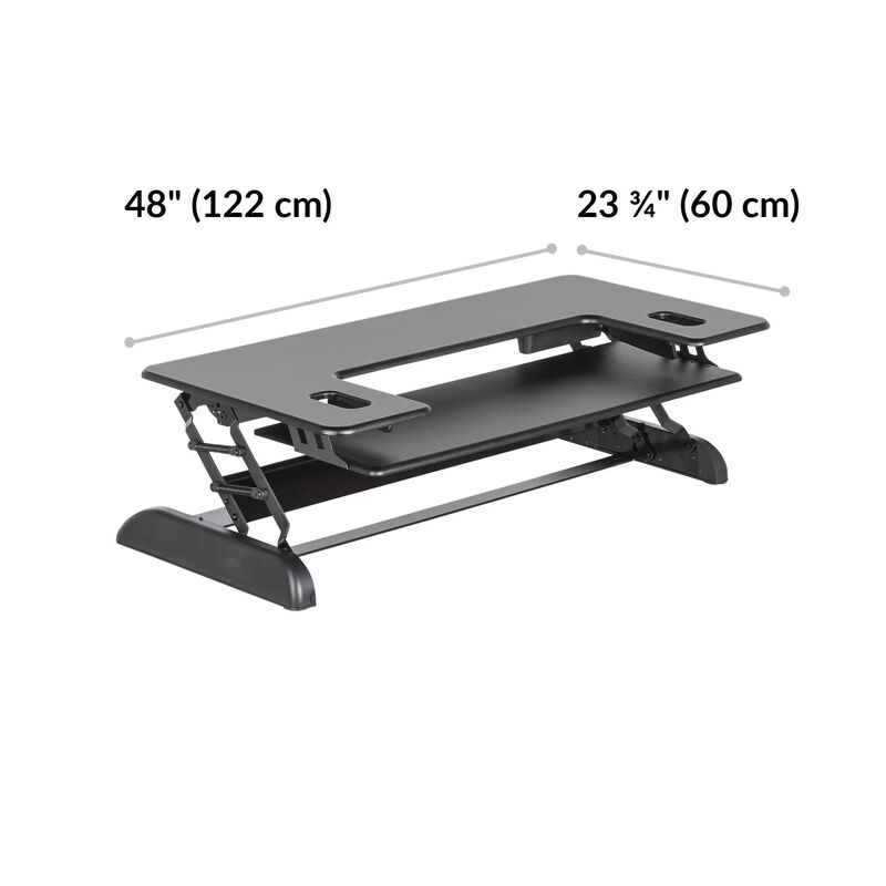 varidesk cube plus 48 dimensions 48 inches wide by 23 and three quarters inches deep image number null