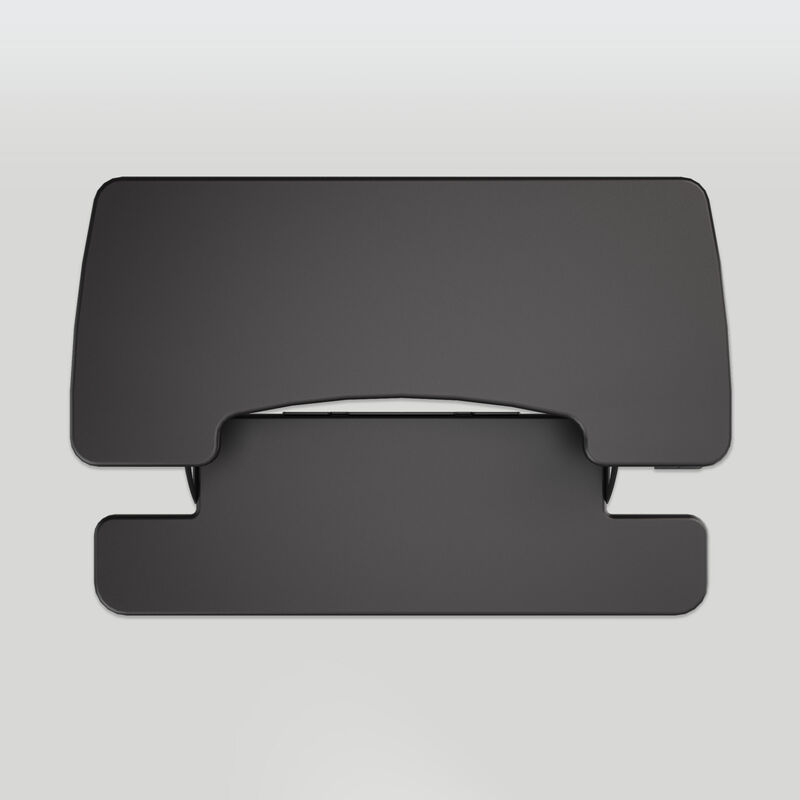 overhead view of a electric desk converter in a lowered position image number null