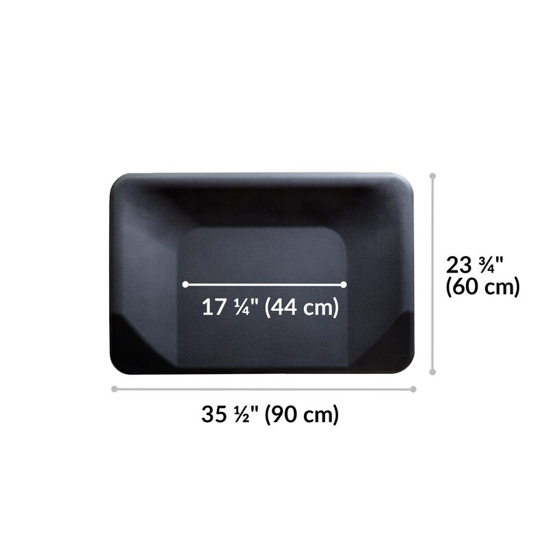 The ActiveMat&reg; Black is 35.5 inches wide and 23.75 inches deep image number null